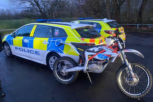 The e-bike seized by police in Platt Bridge