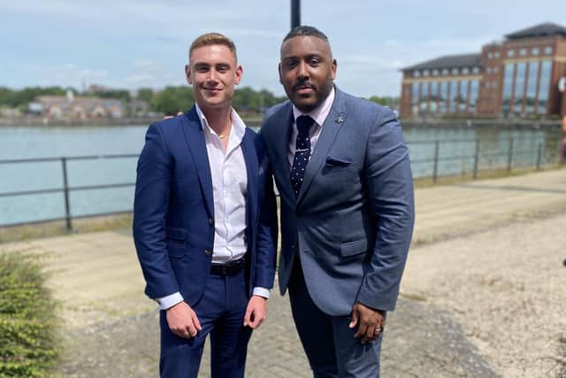 Conor Walsh with The Apprentice 2022 candidate Aaron Willis