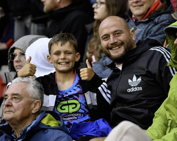 Wigan Warriors fans at Leigh Leopards