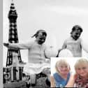 Sisters Sandra Powell and Audrey Lowe (right) today and how they looked when they ended up on the front page of the Gazette as youngsters