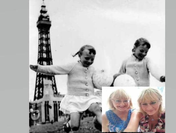 Sisters Sandra Powell and Audrey Lowe (right) today and how they looked when they ended up on the front page of the Gazette as youngsters