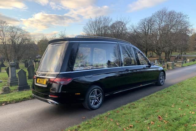 The latest addition to Wilcox's fleet of hearses is a 5-door Mercedes.