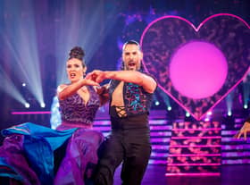 Kym Marsh and Graziano Di Prima during the live show of Strictly Come Dancing on BBC1