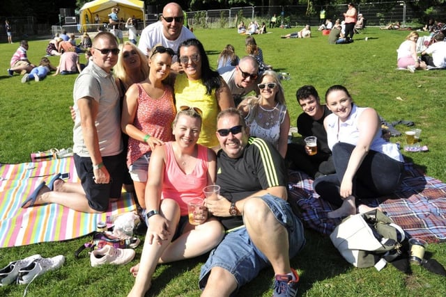 A happy bunch of Wiganers enjoy the show