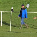 Danny Cassidy kicks for goal for Wigan at Littleborough
