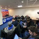 Shaun Maloney addresses the media following Latics' 2-0 defeat to Manchester United