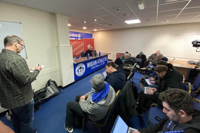 Shaun Maloney addresses the media following Latics' 2-0 defeat to Manchester United