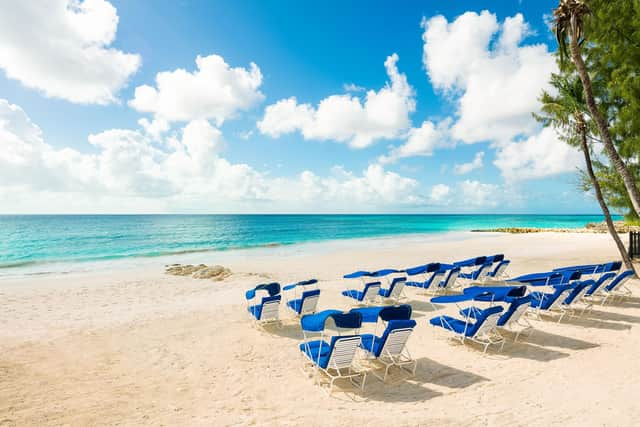 The pristine white sandy beach and turquoise sea. Image: Kirk Watkins