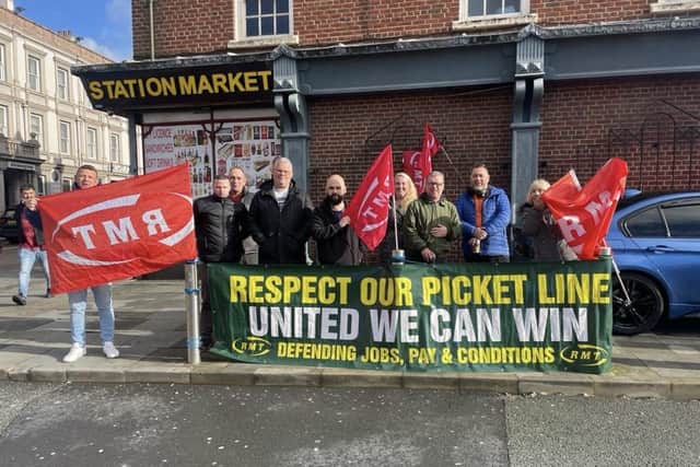 RMT union and workers take strike action for fair pay and conditions, and to defend jobs, on Saturday, October 8, 2022.