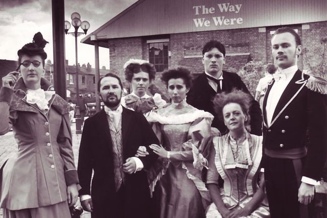 The actors from the Way We Were centre at Wigan Pier in 1988.