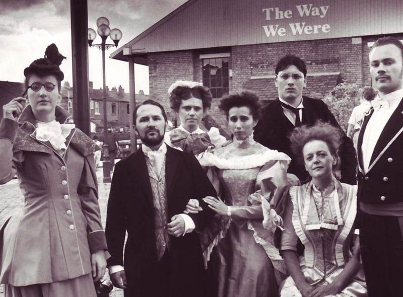 The actors from the Way We Were centre at Wigan Pier in 1988.