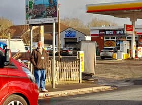Coun John Vickers at the location of the proposed zebra crossing