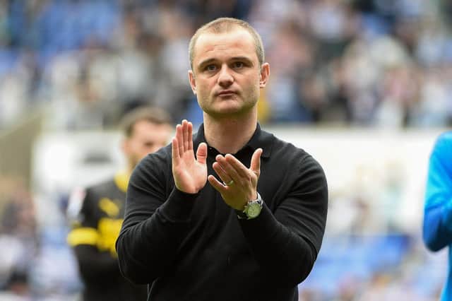 Shaun Maloney thanks the travelling fans after Latics' relegation was confirmed at Reading last season