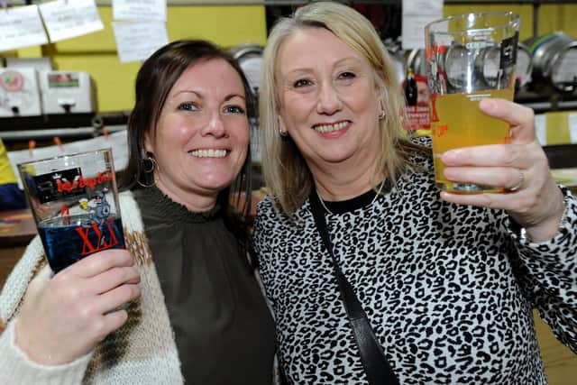 Friends Tracy Symons and Pat Smith at the 2019 Bent and Bongs beer bash