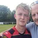 Ben Woods with his father, Mick