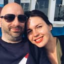 Maria Romanenko with her partner Jez Meyers