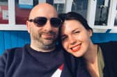 Maria Romanenko with her partner Jez Meyers