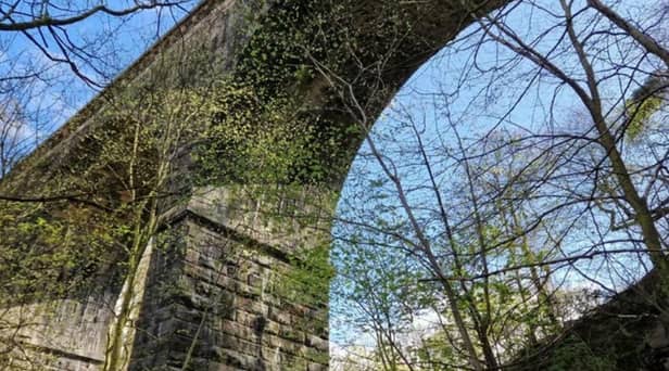 Pass under the massive Hoghton viaduct near to the start of your walk