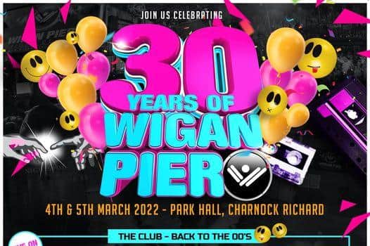 Park Hall plans to reopen this weekend for a '30 Years of Wigan Pier' night on Friday (March 4) and Saturday (March 5)