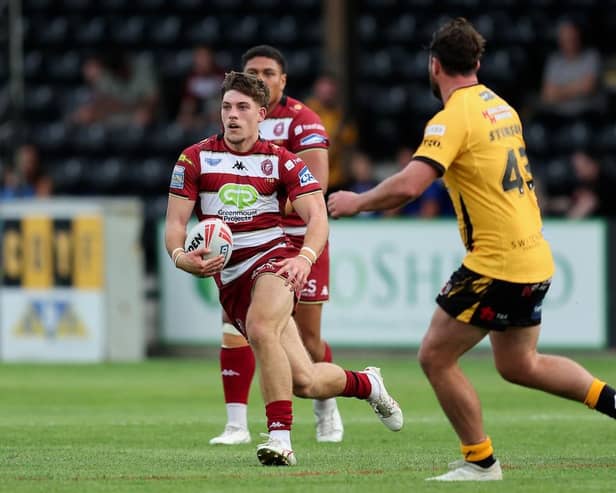 Jacob Douglas in action for Wigan Warriors