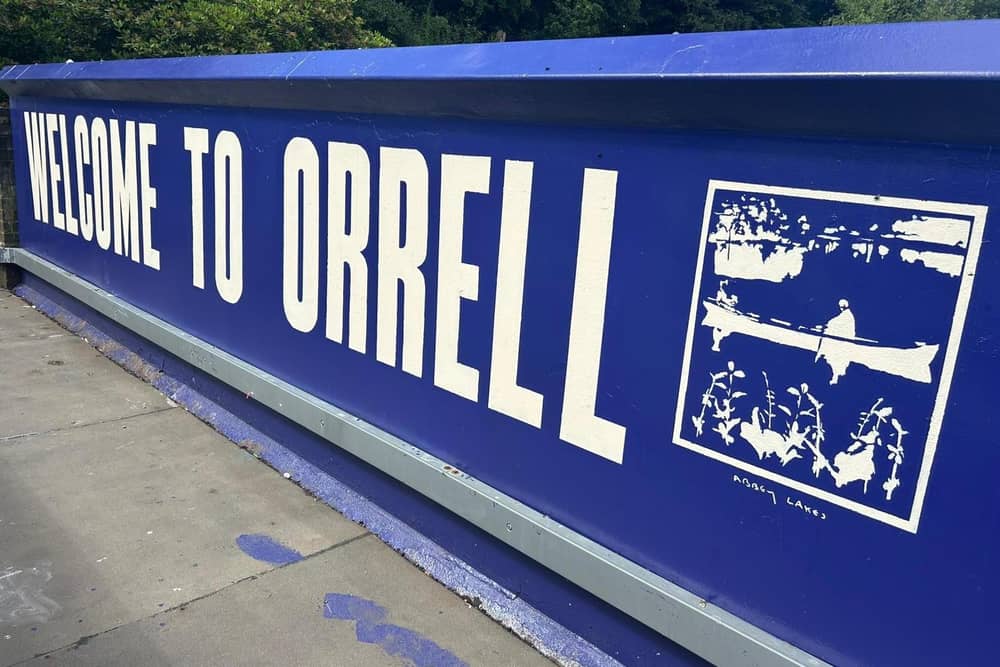 Finn Poulson's Welcome to Orrell sign