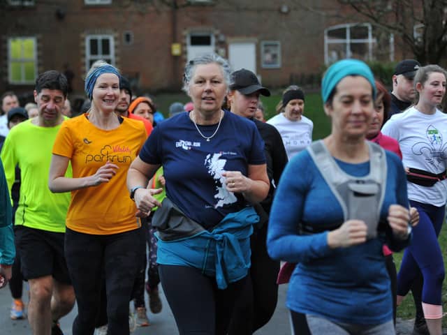 Hundreds of people take part in Haigh Woodland parkrun on New Year's Day