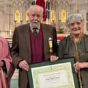 Tom Walsh was given the Benemerenti Award during a service at St Patrick's Church in Scholes