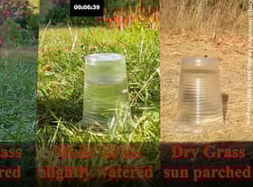 This experiment by a meteorologist shows the effects of droughts - and how they increase the risk of flash floods after rainfall.