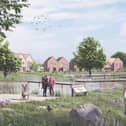 An artist's impression of part of the Mosley Common scheme