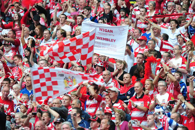 Wigan fans at Wembley for the 2011 Challenge Cup final