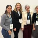 Alex Johnson, second from right, with, from left, Sheli Rodney (Duchenne Research Fund), Emily Reuben (co-founder and chief executive of Duchenne UK), Prof Katie Bushby (Newcastle University), Prof Michela Guglieri (Newcastle University) and Prof Eric Hoffman (Binghamton University)