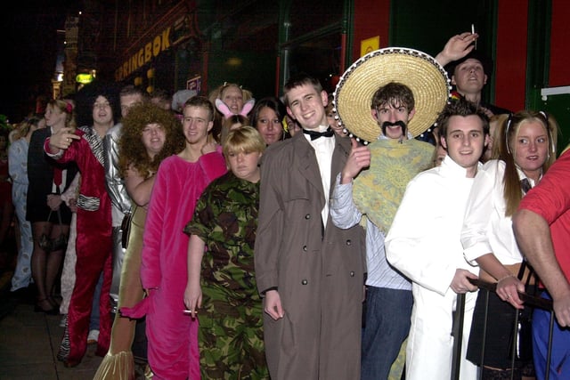 Fancy dress fun on Wigan's King Street on Boxing day night 2004