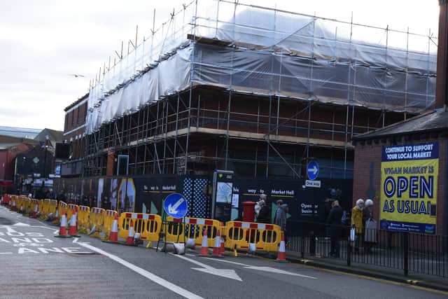 Shoppers are reminded that Wigan indoor market is still open while the Galleries demolition work continues