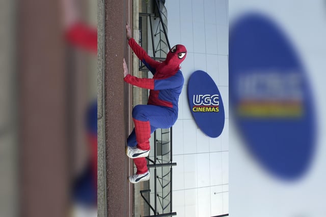 Wigan very own Peter Parker, from Ashton, in SpiderMan guise at UGC Cinema