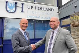 Paul Scarborough, headteacher of Up Holland High School, with Ian Young, CEO of Everyone Matters Schools Trust