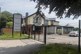 The gates were locked in front of The Vale at Orrell today
