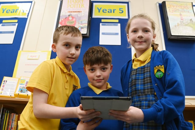 Pupils at Castle Hill St Philip's CE Primary School, Hindley.