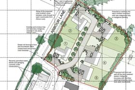Plan for five houses on grassland in Standish