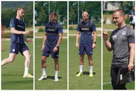 Will Keane, Charlie Wyke, Jack Whatmough and Shaun Maloney in Hungary