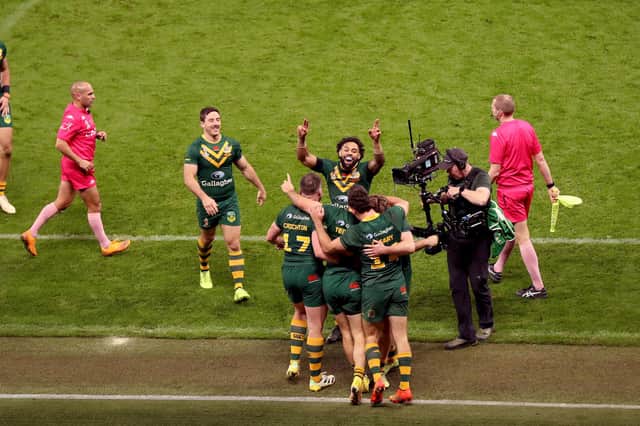 Australia have won the Rugby League World Cup (Photo by Charlotte Tattersall/Getty Images for RLWC)