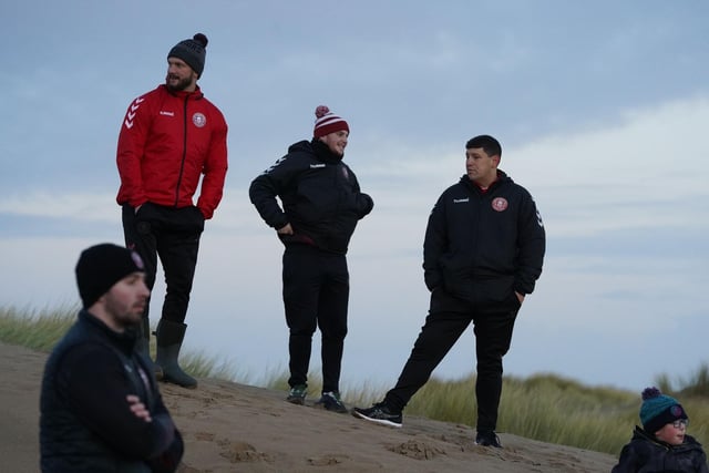 Jay Duffy (centre), brother of John, is also an academy assistant coach.