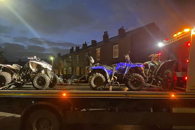 The vehicles were seized by police in the Leigh area