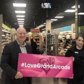 Mike Matthews Grand Arcade Centre Manager with Savers Manager Alison Draper