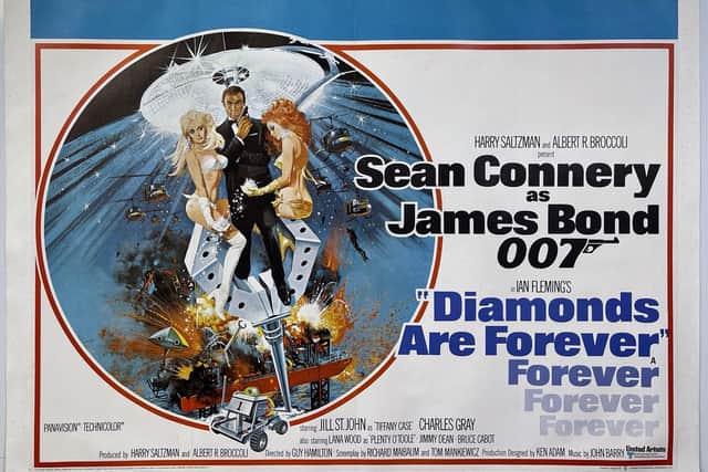 Just one of the many original Bond film posters to be auctioned off