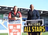England's Shaun Wane with All Stars coach Ellery Hanley