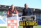 England's Shaun Wane with All Stars coach Ellery Hanley