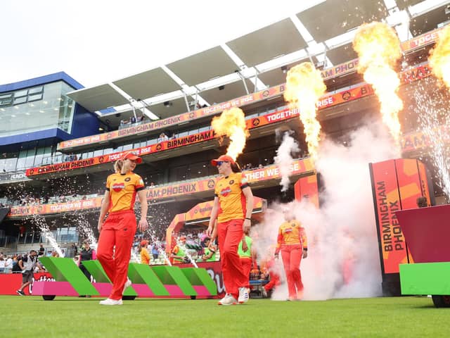 Birmingham Phoenix walk out onto the pitch for a match in The Hundred