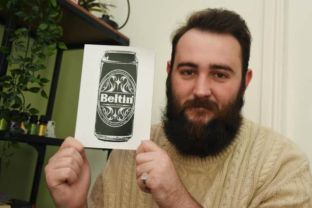 Wigan poet James Walton, who got into writing poetry through lockdown, with his first book, Beltin'