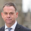 Nigel Adams, MP for Selby and Ainsty pictured outside Selby Abbey.  