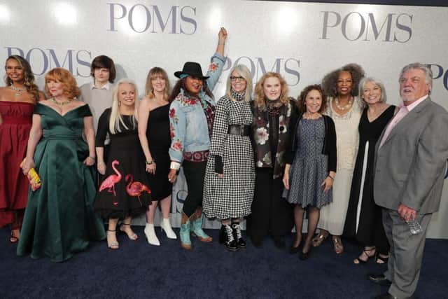 Zara with the cast of Poms